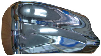 REAR SIDE BUMPER BIG EURO SPEC LH CHROME